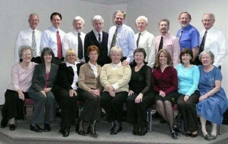 Elders' Conference Attendees: (from left: John and Evelyn Ritenbaugh, Martin and Susan Collins, David and Annetjie Wyatt-Mair, Bas and Roely Belder, Mark and Nancy Schindler, Gerard and Agnes Evers, Richard and Beth Ritenbaugh, John and Tricia Plunkett, and John and Dolores Reid